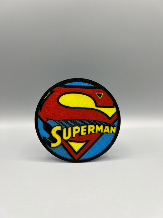 Posavasos de Superman en impresión 3D