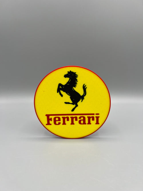 Posavasos de Ferrari en impresión 3D