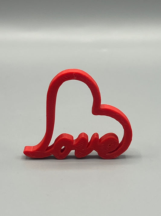 Llavero de Love en forma de Corazón en impresión 3D