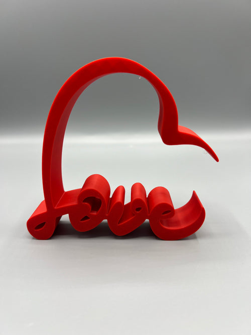 Letras Love con Corazón en impresión 3D