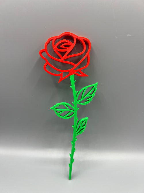 Rosa en dos colores en impresión 3D