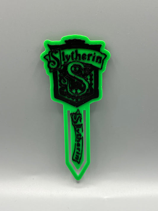 Marcapáginas de Slytherin (Harry Potter) en impresión 3D